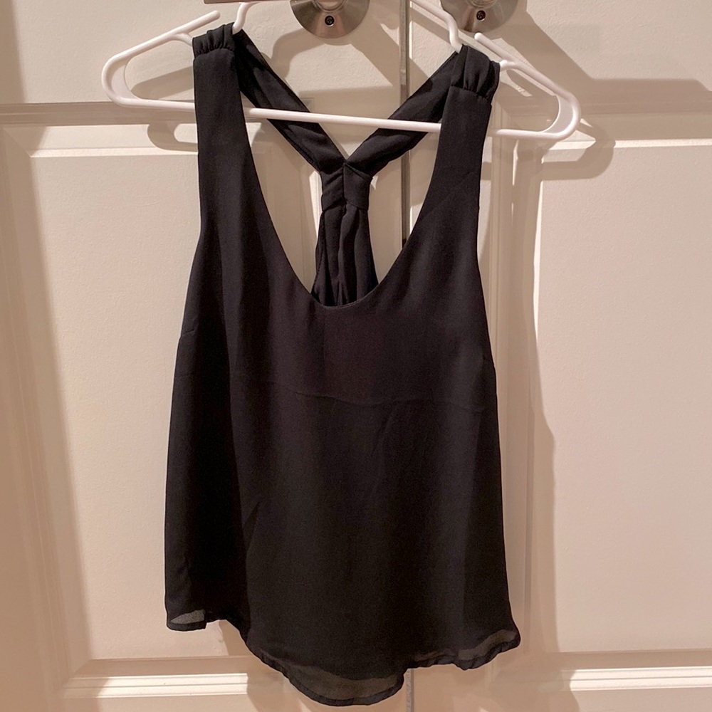 Black tank with back detail